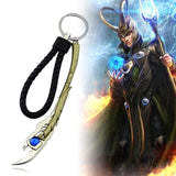 Marvel The Avengers Thor Origina Thor's Hammer Loki  Keychain Mjolnir Raytheon Metal Key chains Punk Genuine Thammer Key Ring