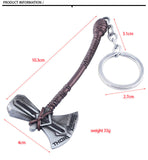 Marvel The Avengers Thor Origina Thor's Hammer Loki  Keychain Mjolnir Raytheon Metal Key chains Punk Genuine Thammer Key Ring