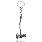 Marvel The Avengers Thor Origina Thor's Hammer Loki  Keychain Mjolnir Raytheon Metal Key chains Punk Genuine Thammer Key Ring